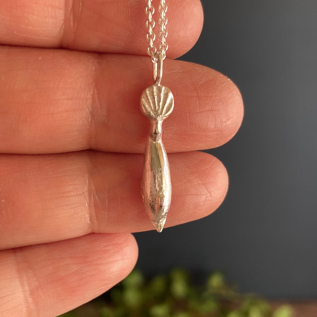 Ancient Dolphin Recycled Silver Necklace