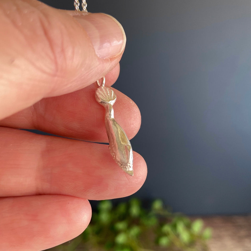 Ancient Dolphin Recycled Silver Necklace
