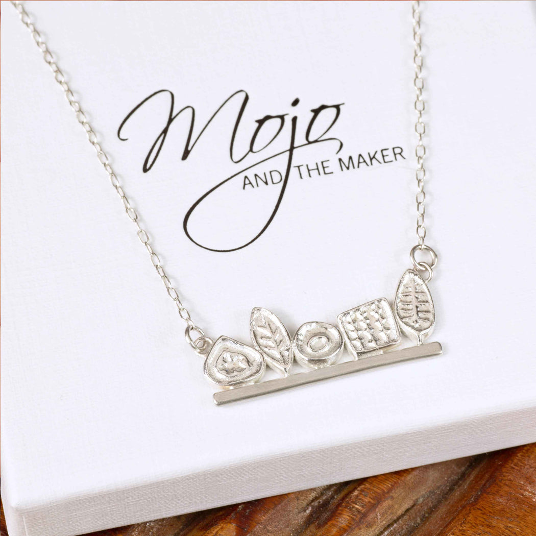 Little Icons Recycled Sterling Silver Bar Necklace - Mojo and the Maker