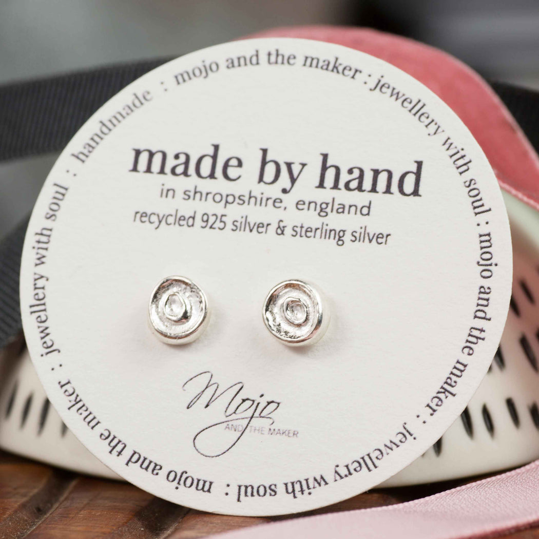 Dot Recycled Silver Studs - Mojo and the Maker