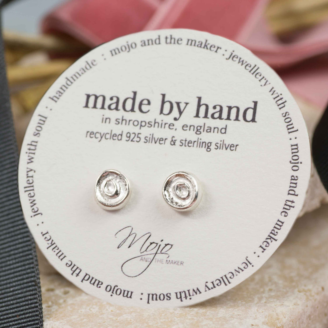Dot Recycled Silver Studs - Mojo and the Maker